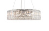 ELEGANT LIGHTING V2030D28C/RC 2030 Maxime Collection Hanging Fixture D28in H7.5in Lt:12 Chrome Finish (Royal Cut Crystals)