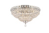 ELEGANT LIGHTING V2528F24C/RC  2528 Tranquil Collection Flush Mount D24in H14in Lt:12 Chrome Finish (Royal Cut Crystals)