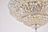 ELEGANT LIGHTING V2528F24C/RC  2528 Tranquil Collection Flush Mount D24in H14in Lt:12 Chrome Finish (Royal Cut Crystals)