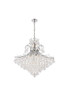 ELEGANT LIGHTING V8005G31C/RC  8005 Toureg Collection Large Hanging Fixture D31in H35in Lt:15 Chrome Finish (Royal Cut Crystals)