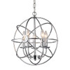 WAREHOUSE OF TIFFANY RL8121CH Aidee 5-light Chrome 16-inch Spherical Chandelier