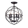 WAREHOUSE OF TIFFANY RL8133BL Shindanlang Black-finish Metal 16-inch Chandelier