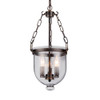 WAREHOUSE OF TIFFANY RL8153BG Hontiveria Black and Gold-tone Metal and Glass Chandelier