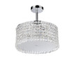 WAREHOUSE OF TIFFANY X9118 Garcia Chrome and Crystal Round 4-light Chandelier