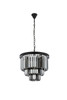 URBAN CLASSIC 1231D20MB-SS/RC Sydney 9-Light Chandelier, Royal Cut Silver Shade (Grey)