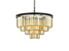URBAN CLASSIC 1231D32MB-GT/RC Sydney 17-Light Chandelier, Royal Cut Golden Teak (Smoky)