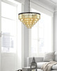 URBAN CLASSIC 1231D44MB-GT/RC Sydney 33-Light Chandelier, Royal Cut Golden Teak (Smoky)