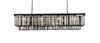 URBAN CLASSIC 1232D60MB-SS/RC Sydney 12-Light Chandelier, Royal Cut Silver Shade (Grey)