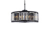 URBAN CLASSIC 1233D35MB-SS/RC Chelsea 10-Light Chandelier, Royal Cut Silver Shade (Grey)