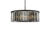 URBAN CLASSIC 1238G43MB-SS/RC Sydney 10-Light Chandelier, Royal Cut Silver Shade (Grey)