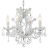 CRYSTORAMA 4474-CH-CL-I Maria Theresa 4 Light Clear Crystal Chrome Mini Chandelier