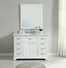 ELEGANT DECOR VF15048WH 48 In. Single Bathroom Vanity Set In White ELEGANT DECOR VF15048WH 48 In. Single Bathroom Vanity Set In White