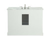 ELEGANT DECOR VF15048WH 48 In. Single Bathroom Vanity Set In White ELEGANT DECOR VF15048WH 48 In. Single Bathroom Vanity Set In White