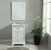 ELEGANT DECOR VF15024WH 24 In. Single Bathroom Vanity Set In White ELEGANT DECOR VF15024WH 24 In. Single Bathroom Vanity Set In White