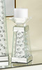 Elegant Decor MR9108 Sparkle 4 in. Contemporary Crystal Candleholder in Clear