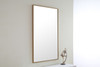 ELEGANT DECOR MR4075BR Metal frame Rectangle Mirror 24 inch Brass