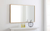 ELEGANT DECOR MR4075BR Metal frame Rectangle Mirror 24 inch Brass