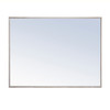 ELEGANT DECOR MR4073S Metal frame Rectangle Mirror 24 inch Silver