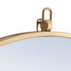 ELEGANT DECOR MR4068BR Metal frame Round Mirror with decorative hook 48 inch Brass finish