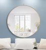 ELEGANT DECOR MR4068BR Metal frame Round Mirror with decorative hook 48 inch Brass finish