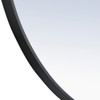 ELEGANT DECOR MR4064BK Metal frame Round Mirror with decorative hook 42 inch Black finish