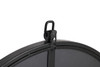 ELEGANT DECOR MR4054BK Metal frame Round Mirror with decorative hook 28 inch Black finish