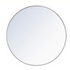 ELEGANT DECOR MR4049S Metal frame Round Mirror 48 inch Silver finish