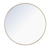 ELEGANT DECOR MR4048BR Metal frame Round Mirror 48 inch Brass finish