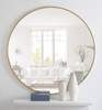 ELEGANT DECOR MR4048BR Metal frame Round Mirror 48 inch Brass finish