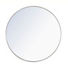 Elegant Decor MR4046S Metal frame Round Mirror 42 inch Silver finish