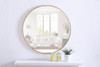 Elegant Decor MR4038BR Metal frame Round Mirror 32 inch Brass finish