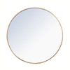 Elegant Decor MR4038BR Metal frame Round Mirror 32 inch Brass finish