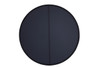 ELEGANT DECOR MR4037BK Metal frame Round Mirror 32 inch Black finish