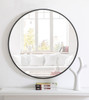 ELEGANT DECOR MR4037BK Metal frame Round Mirror 32 inch Black finish