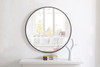 ELEGANT DECOR MR4037BK Metal frame Round Mirror 32 inch Black finish