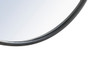 ELEGANT DECOR MR4037BK Metal frame Round Mirror 32 inch Black finish