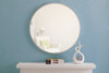 Elegant Decor MR4036S Metal frame Round Mirror 28 inch Silver finish