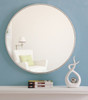 Elegant Decor MR4036S Metal frame Round Mirror 28 inch Silver finish