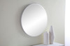 ELEGANT DECOR MR4033S Metal frame Round Mirror 24 inch Silver finish