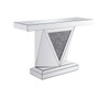 Elegant Decor MF92009 47 inch Rectangle Crystal Console Table Silver Royal Cut Crystal