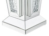 Elegant Decor MF91020 15 inch Crystal End Table In Clear Mirror Finish