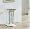 Elegant Decor MF91015 12 inch Crystal End Table in Clear Mirror Finish