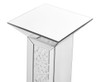 Elegant Decor MF91015 12 inch Crystal End Table in Clear Mirror Finish