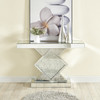 Elegant Decor MF91004 47 inch Rectangle Crystal Console Table in Clear Mirror Finish