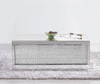 Elegant Decor MF91003 48 inch Rectangle Crystal Coffee Table In Clear Mirror Finish Elegant Decor MF91003 48 inch Rectangle Crystal Coffee Table In Clear Mirror Finish