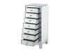 ELEGANT DECOR MF72047 Lingerie Chest 7 drawers 18in. W x 15in. D x 42in. H in antique silver paint