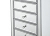 ELEGANT DECOR MF72047 Lingerie Chest 7 drawers 18in. W x 15in. D x 42in. H in antique silver paint