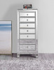 ELEGANT DECOR MF72047 Lingerie Chest 7 drawers 18in. W x 15in. D x 42in. H in antique silver paint