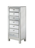 ELEGANT DECOR MF72047 Lingerie Chest 7 drawers 18in. W x 15in. D x 42in. H in antique silver paint