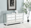 ELEGANT DECOR MF72036 Dresser 6 drawers 60in. W x 18in. D x 32in. H in antique silver paint